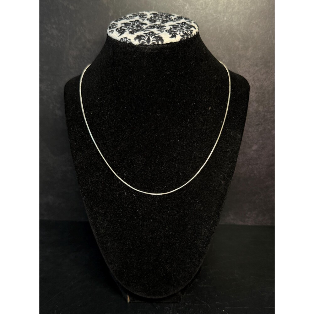 Silver Tone Snake Chain Necklace 18 Inch